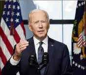  ?? (Photo AFP) ?? Joe Biden a prononcé un discours historique hier à la Maison Blanche.