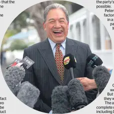  ?? Picture / Nick Reed ?? Winston Peters must grapple with the negotiatio­ns with possible coalition partners at the same time as he deals with upheaval in his own party, which lost five sitting MPs at the election.