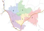  ?? ?? The Santa Clarita district map proposed by attorney Scott Rafferty.