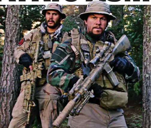  ??  ?? Ready for action: Mark Wahlberg (right) and Taylor Kitsch in Lone Survivor
