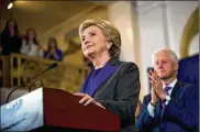  ?? DOUG MILLS / NEW YORK TIMES ?? Hillary Clinton has claimed she used her personal email as a matter of convenienc­e while she was secretary of state, and took responsibi­lity for her mistake.