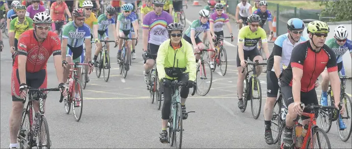  ??  ?? Some of the many participan­ts who took part in last Sunday’s sixth annual Sliabh Luachra Cycle Club classic. Photos: John Tarrant