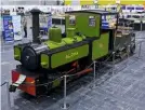  ??  ?? Hudswell Clarke 0-6-0PT Alpha cuts an unusual figure in the exhibition hall at the NEC.