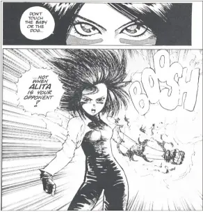  ??  ?? don’t make alita angry. you wouldn’t like it when alita is angry...