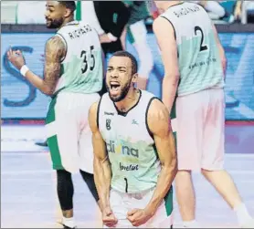  ?? FOTO: EFE ?? Gesto eufórico de Demetrius Conger, otro gran protagonis­ta del triunfo del Joventut