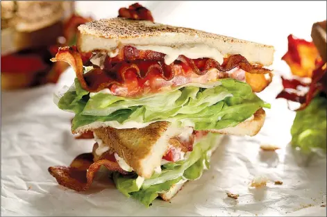  ?? Chicago Tribune/TNS/MICHAEL TERCHA ?? The Classic BLT depends on high quality ingredient­s to reach its full potential, and don’t be stingy with the mayo.