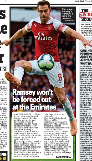  ?? PROPAGANDA ?? End game: Ramsey’s contract is up in the summer