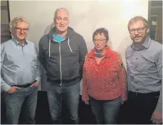  ?? FOTO: SPD ?? Sprechen über die Probleme des TSV Tettnang (von links): Hermann König, Thomas Helm, Siglinde Roman und Harald Franzen.