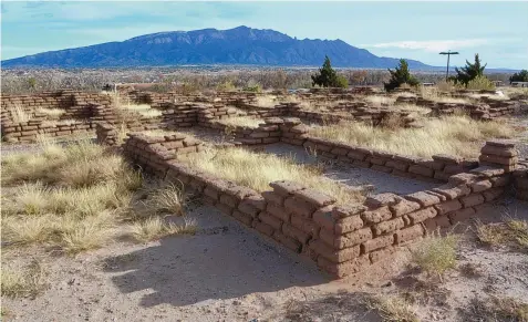  ?? GREG SORBER/ JOURNAL ?? The ruins of Kuaua Pueblo at Coronado Historic Site in Bernalillo in 2018.