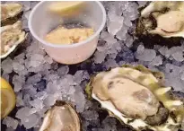  ??  ?? Jolie Pearl in Baton Rouge has a great selection of oysters.