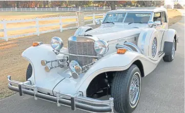  ??  ?? EXCALIBUR: The vehicle was styled after the 1928 Mercedes-Benz SSK for Studebaker.