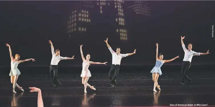  ??  ?? Stars of American Ballet in Who Cares?