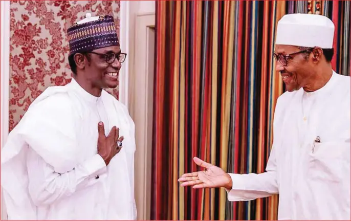  ??  ?? Buhari with Buni