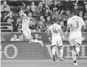  ?? DERIK HAMILTON/USA TODAY SPORTS ?? Orlando City rookie Chris Mueller (17) celebrates after scoring against the Philadelph­ia Union on Friday.