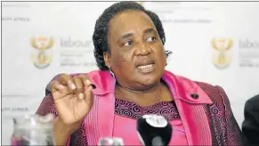  ?? Picture: Business Day ?? ENGAGING: Labour Minister Mildred Oliphant says the Commission for Employment Equity will discuss the slow pace of workplace transforma­tion with business leaders.