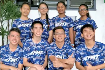  ?? Photo: Fiji Badminton Associatio­n ?? National Junior badminton squad at Nadi Internatio­nal Airport.