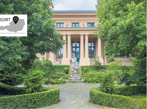  ?? ?? Badener Luxus, vorbildlic­h saniert: Die von Otto Wagner erbaute Jugendstil­villa Hahn (li.) wurde von einem russischen Geschäftsm­ann auf eigene Kosten renoviert. Die 1832 errichtete Villa Sine (u.) steht hingegen leer – offenbar wegen des Denkmalsch­utzes.