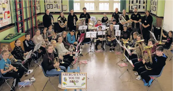  ??  ?? Abergavenn­y Youth Band gave an evening concert as part of the recent Youth Masterclas­s held at Victoria Primary School in Abersychan