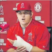  ?? Mark J. Terrill Associated Press ?? MIKE TROUT is expected to begin a rehab assignment soon with Inland Empire of Class A.