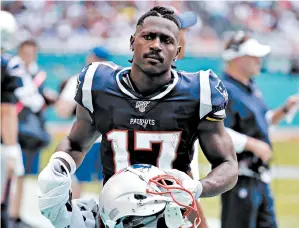  ?? LYNNE SLADKY/AP ?? Antonio Brown played one game with the Patriots before his release Friday.