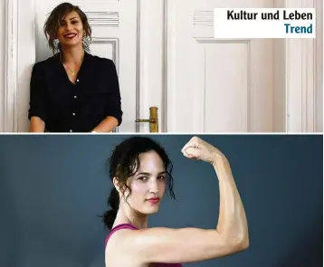  ?? Fotos: Ralf Hirsch berger, dpa ?? Von links oben: Die Chefin der Fir ma McFit Models Anja Tillack, Mo debloggeri­n Mas ha Sedgwick sowie die Fitnessmod­els Pamela Reif (mit ihrem Buch „Strong & Beautiful“) und Liza Grundig. Kultur und Leben Trend