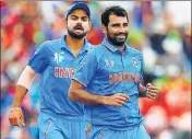  ?? GETTY IMAGES ?? Mohammed Shami (right) has been named in the India squad for the first three ODIs against Australia.
