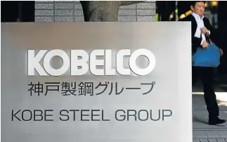  ?? /Reuters ?? Quality issue: Kobe Steel, which has its headquarte­rs in Tokyo, has admitted falsifying product data.