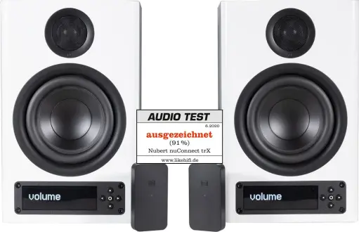  ??  ?? ausgezeich­net
(91 %) Nubert nuconnect trx
www.likehifi.de