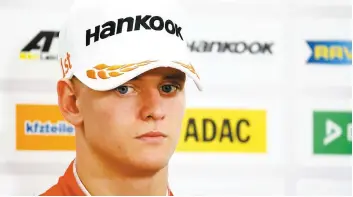  ?? PHOTOS AFP ?? Mick Schumacher a remporté sa cinquième victoire de suite en Formule 3 hier.