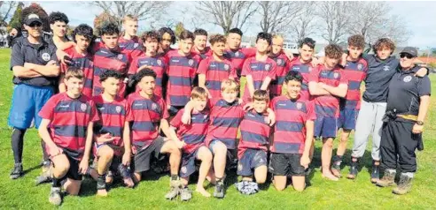  ?? ?? Te Puke High School boys’ under-14 rugby team — runnersup in the BOP Secondary Schools under14 premiershi­p grade.
Te Puke High School girls’ under-18 10-a-side rugby team — runnersup in the under18 competitio­n.
