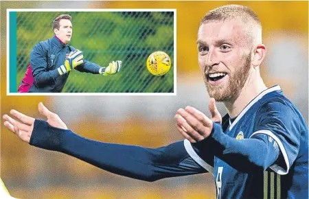  ??  ?? Oliver Mcburnie has already been on Scotland duty with the Under-21s, but Jon Mclaughlin (inset) is a novice