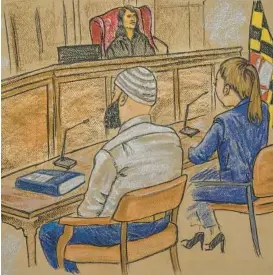  ?? RICHARDSON/BALTIMORE SUN KEVIN ?? Adnan Syed and his attorney, Erica Suter listen to a Zoom call from Hae Min Lee’s relatives. Syed left a Baltimore courthouse free after a judge overturns his murder conviction.