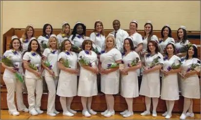  ?? Submitted photo ?? A total of 20 members of the Blackstone Valley Tech Practical Nursing of Class of 2019 recently took part in the eighth commenceme­nt ceremony honoring their achievemen­ts.