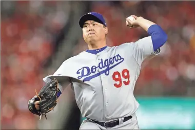  ?? AP-Julio Cortez, File ?? Free agent pitcher Hyun-Jin Ryu and the Toronto Blue Jays have agreed to an $80 million, four-year contract, according to a person familiar with the negotiatio­ns. The person spoke on condition of anonymity because the deal was pending a physical sometime after Christmas and had not been announced.