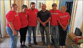  ?? SUBMITTED PHOTO ?? From left to right: Dow employees and volunteers, Jessica Evans, Janet Tesfai, Tyler Work, Josh Leonard, Paul Brigandi and Harriet Martin/