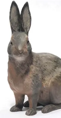  ??  ?? Painted terracotta rabbit, c1920, Austria