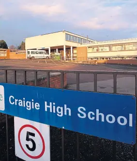  ??  ?? Craigie High racked up 44 incidents of vandalism in the past year.