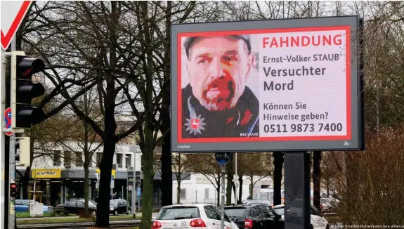  ?? ?? Hannover 2024: Mit einem vermutlich aktuellen Foto fahndet die Polizei nach dem mutmaßlich­en früheren RAF-Terroriste­n Ernst-Volker Staub