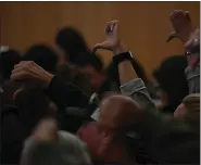  ?? CAITLIN O’HARA — FOR THE WASHINGTON POST, FILE ?? Attendees at a Maricopa County Board of Supervisor­s meeting in Phoenix on Nov. 28, 2022, before members voted to certify general-election results.