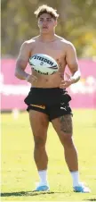  ?? ?? Reece Walsh at Maroons training.