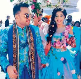  ??  ?? Danube heir Adel Sajan and his high school sweetheart wife, Sana Khan had a wedding in August 2017 that no guest was likely to ever forget. The nuptials were themed on Zoya Akhtar's movie, Dil Dhadakne Do and took place on a cruise