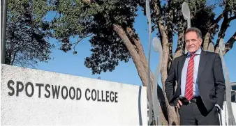  ?? GRANT MATTHEW/STUFF ?? After eight years, the time was right to move on, Spotswood College principal Mark Bowden says.