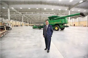  ??  ?? Clay Bennett stands in the new Bennett Event Center at State Fair Park on Thursday in Oklahoma City. Officials held a dedication and ribbon cutting ceremony for the MAPS 3 Expo Center that has 279,000 square feet of space.