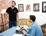  ?? R. Clayton McKee / For the Chronicle ?? Bellaire resident Drake Simpson, left, and Nick Farco rehearse for a 4th Wall Theatre Co. production of Sam Shepard’s “True West.”