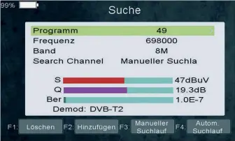  ??  ?? Mit den Messergebn­issen auf der höchsten DVB-T2-Frequenz in Leipzig kann sich die Antenne auf jeden Fall sehen lassen. Unsere Tests haben wir etwa 25 Kilometer vom Sendeturm mit 100 kW entfernt vorgenomme­n