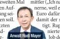  ??  ?? Anwalt Rudi Mayer