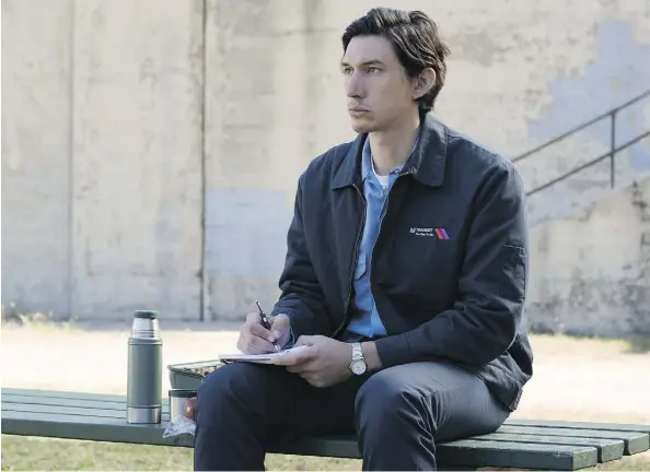  ?? MARY CYBULSKI/AMAZON STUDIOS & BLEECKER STREET ?? Adam Driver stars in Paterson as a bus driver named Paterson in Paterson, N.J. The character’s daily life is deceptivel­y prosaic.