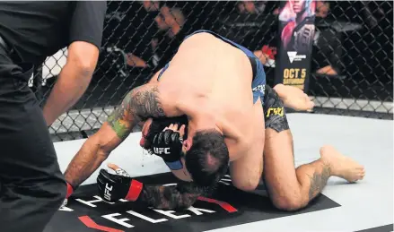  ??  ?? Submission specialist All of Craig’s UFC wins have come via a tap out victory – like this win in Mexico