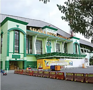  ?? ANGGER BONDAN /JAWA POS ?? IDEAL: Stadion Gelora Delta, Sidoarjo, sangat mungkin akan menjadi tempat latihan Persebaya Surabaya.