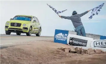  ?? Photos / Supplied, Matthew Hansen ?? Above: The Bentley Bentayga driven by expat New Zealander Rhys Millen to an SUV record at the Pikes Peak Internatio­nal Hill Climb. Left: Rod Millen’s Pikes Peak Toyota Celica.